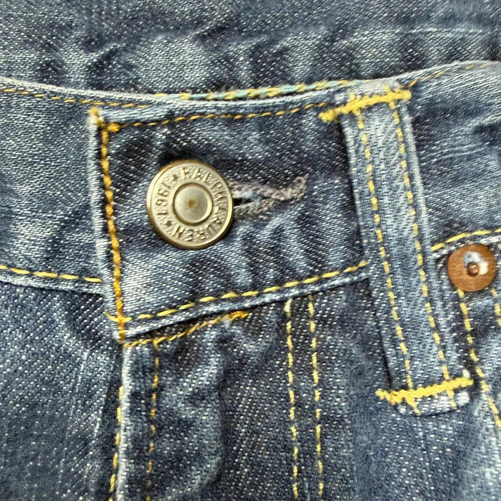 Y2K Polo Ralph Lauren Mens Dark Wash Jeans Red Pony Logo Straight Leg 30x30